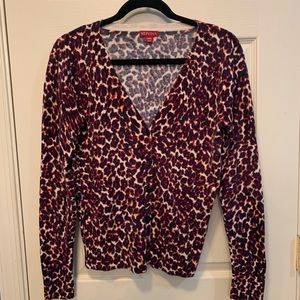Animal Print Merona Cardigan Size Medium